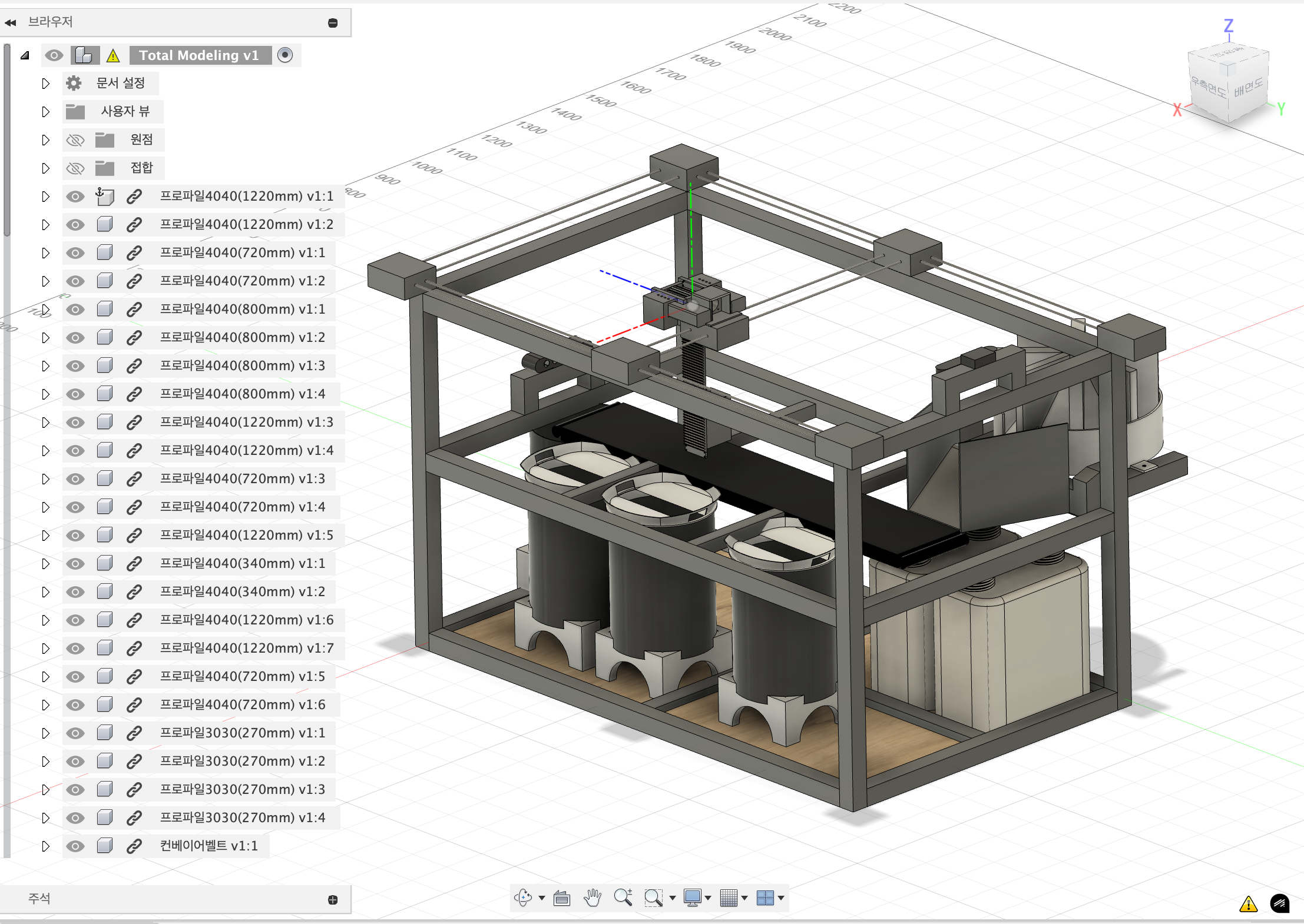 Overall 3D modelling of smart recycling system